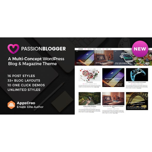 Passion Blogger - A Responsive WordPress Theme